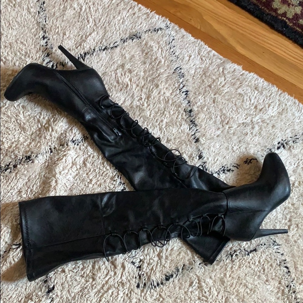 JLO thigh high boots